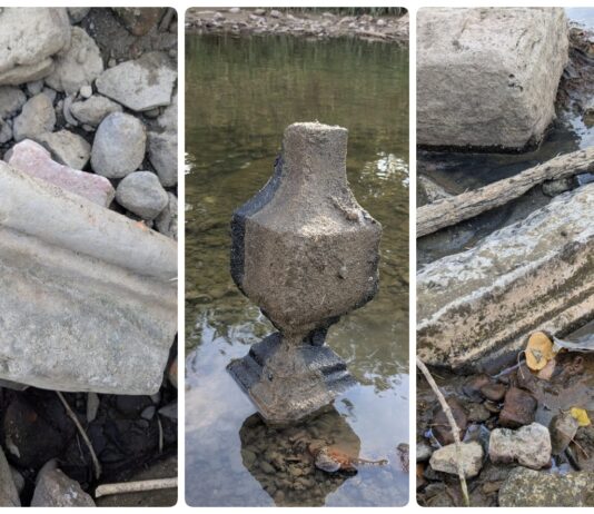 Warszawa. Susza kolejny raz odsłania zabytki w Wiśle! Zabytki z Wisły fot. Daniel Ciołek