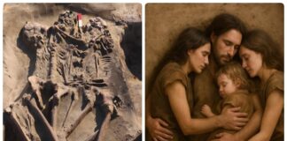 Odkrycie zbiorowego pochówku z okresu mezolitu datowanego na ok. 8000-7000 lat p.n.e wizualizacja grobu