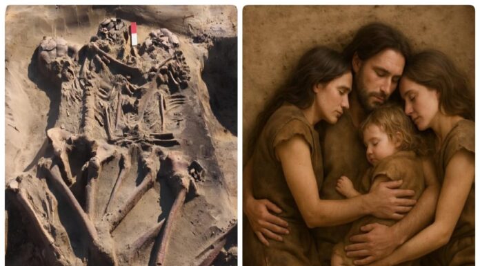 Odkrycie zbiorowego pochówku z okresu mezolitu datowanego na ok. 8000-7000 lat p.n.e wizualizacja grobu