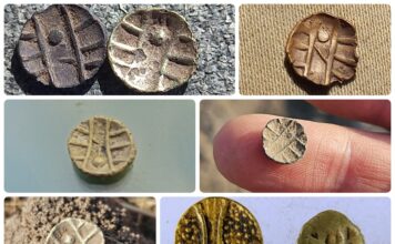 Niezwykle rzadkie celtyckie monety odkrywane pod Kaliszem (GALERIA) Monety celtyckie typu Kaliskiego fot. Stowarzyszenie DENAR Kalisz