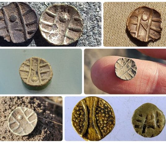 Niezwykle rzadkie celtyckie monety odkrywane pod Kaliszem (GALERIA) Monety celtyckie typu Kaliskiego fot. Stowarzyszenie DENAR Kalisz