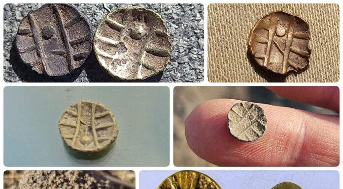 Niezwykle rzadkie celtyckie monety odkrywane pod Kaliszem (GALERIA) Monety celtyckie typu Kaliskiego fot. Stowarzyszenie DENAR Kalisz