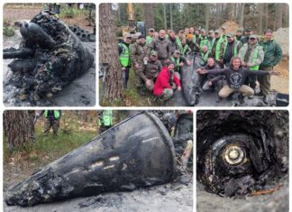 Fragmenty rakiety V-2 z czasów II wojny światowej odkryte na Podkarpaciu! (GALERIA) Rakieta V-2 odkryta we wsi Blizna na Podkarpaciu