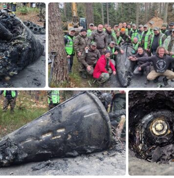 Fragmenty rakiety V-2 z czasów II wojny światowej odkryte na Podkarpaciu! (GALERIA) Rakieta V-2 odkryta we wsi Blizna na Podkarpaciu