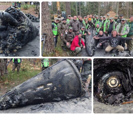 Fragmenty rakiety V-2 z czasów II wojny światowej odkryte na Podkarpaciu! (GALERIA) Rakieta V-2 odkryta we wsi Blizna na Podkarpaciu