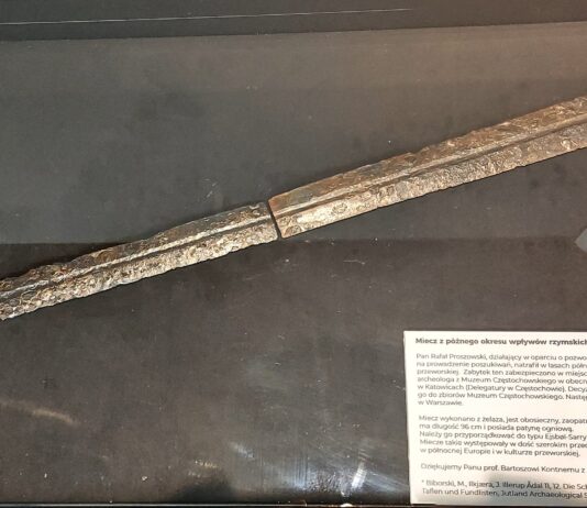 Miecz z późnego okresu wpływów rzymskich i początku okresu wędrówek ludów już w muzeum Miecz z późnego okresu wpływów rzymskich