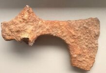 Żelazny topór z X w. odkryty w okolicach Namysłowa (GALERIA) prezentowane znalezisko