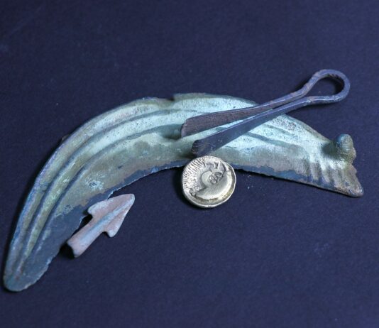 Skarb, złote monety i artefakty z brązu – znaleziska poszukiwaczy trafiły do muzeum Stater celtycki typu Krakowskiego i sierp z brązu