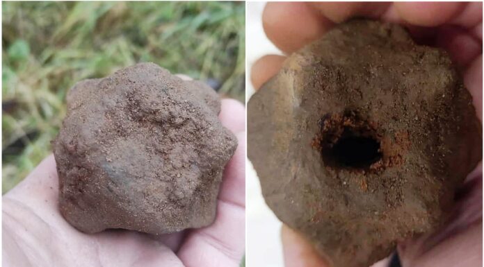 Średniowieczna broń odnaleziona w okolicach Gietrzwałdu! (GALERIA) Odnaleziona głowica buławy