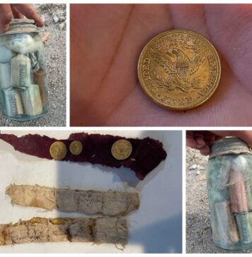 Słoiki z monetami odkryte w kamiennym murze (GALERIA) Słoiki pełne monet