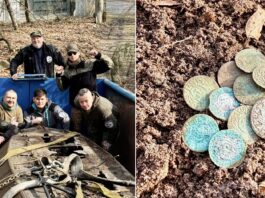 Dwa dni owocnych poszukiwań – łódź saperska oraz inne historyczne przedmioty (GALERIA) Znaleziska- Stowarzyszenie Historyczno-Poszukiwawcze Nadwiślańskie Urzecze