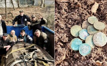Dwa dni owocnych poszukiwań – łódź saperska oraz inne historyczne przedmioty (GALERIA) Znaleziska- Stowarzyszenie Historyczno-Poszukiwawcze Nadwiślańskie Urzecze