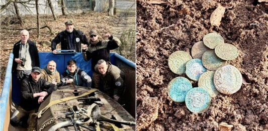 Dwa dni owocnych poszukiwań – łódź saperska oraz inne historyczne przedmioty (GALERIA) Znaleziska- Stowarzyszenie Historyczno-Poszukiwawcze Nadwiślańskie Urzecze