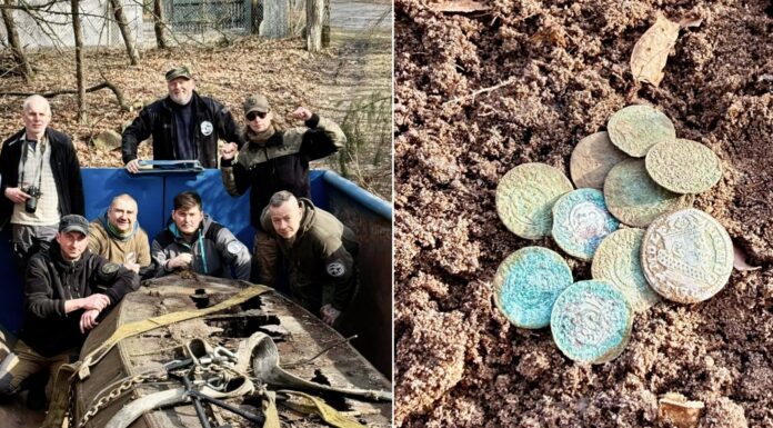 Dwa dni owocnych poszukiwań – łódź saperska oraz inne historyczne przedmioty (GALERIA) Znaleziska- Stowarzyszenie Historyczno-Poszukiwawcze Nadwiślańskie Urzecze