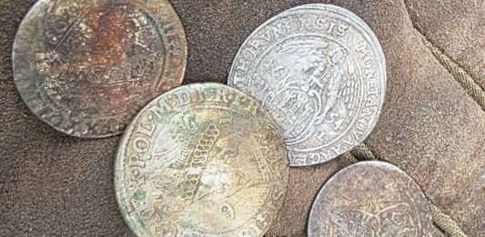 Kolejny depozyt srebrnych monet w Puszczy Bydgoskiej! (GALERIA) depozyt monet Grupa Weles