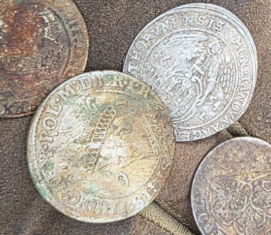 Kolejny depozyt srebrnych monet w Puszczy Bydgoskiej! (GALERIA) depozyt monet Grupa Weles