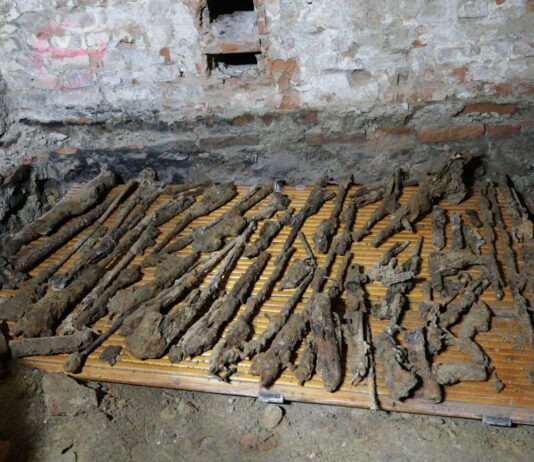 Militarne odkrycie w piwnicach remontowanego budynku (GALERIA) odnalezione składowisko