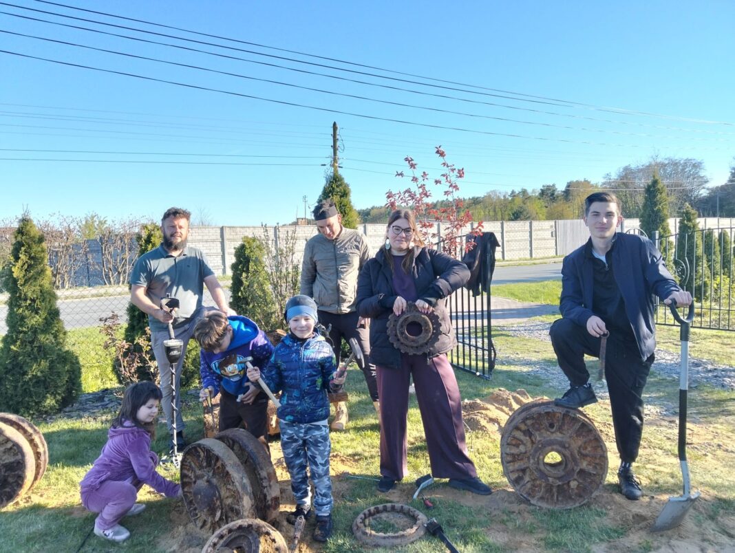 Czołg T34 odkryty w ogródku