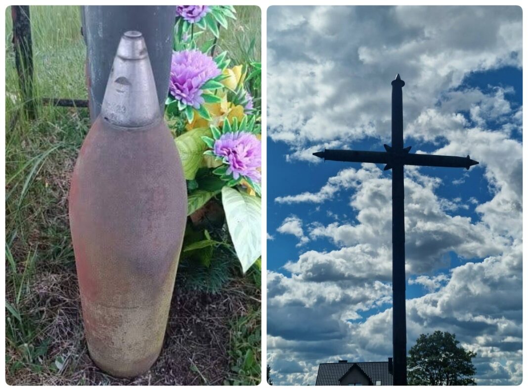 matka boska saperska Kapliczka z pociskami fot. Policja Płońsk