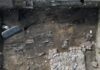 Najstarszy kościół w Gdańsku z 1140 r. i płyta nagrobna z krzyżem łacińskim Wykop w Gdańsku przy ul. Grodzkiej/Sukienniczej fot. ArcheoScan Pracownia Archeologiczno-Konserwatorska