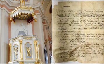 Kapsuła czasu ukryta w ambonie, którą ks. Strusiński zostawił 140 lat temu Kapsuła czasu odnaleziona w ambonie