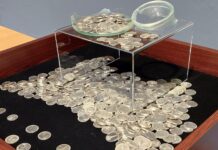 Ponad 500 srebrnych monet odkrytych podczas badań archeologicznych Skarb srebrnych marek odkryty we Włocławku fot. Muzeum Ziemi Kujawskiej i Dobrzyńskiej